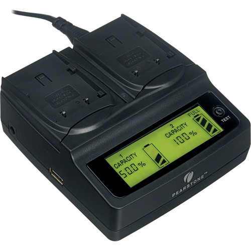 Pearstone Duo Battery Charger for JVC BN-VF707, VF714 & VF733