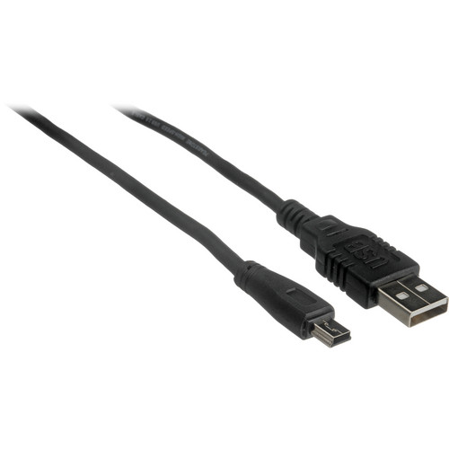 Pearstone USB 2.0 Type A Male to Type B Mini Male Cable (Black) - (10')