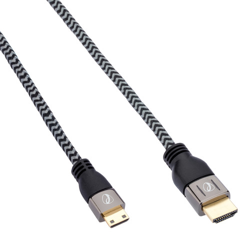 Pearstone Braided High-Speed Mini-HDMI to HDMI Cable with Ethernet (1.5')