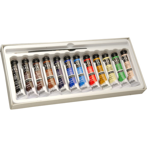 Pebeo Photo Oil Color Paint Starter Kit (12-Color)