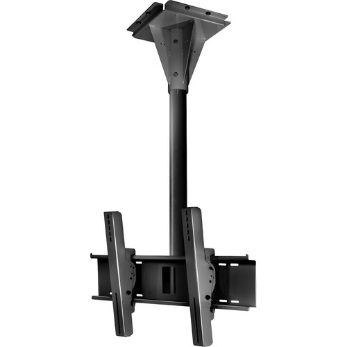 Peerless-AV ECMU-01-C Wind Rated Ceiling Tilt Mount (1' Pole Length, Black)