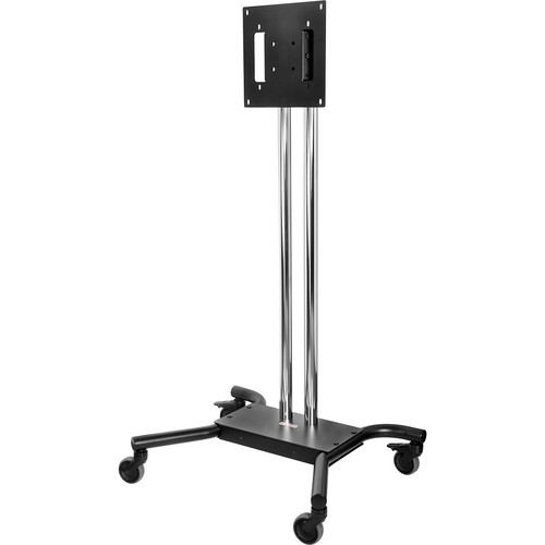 Peerless-AV Black/Chrome Pole Floor Cart for 32" to 65" Flat Panel Displays