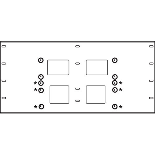 Peerless-AV Triple Stud Wall Plate, Model WSP-716  (Black)