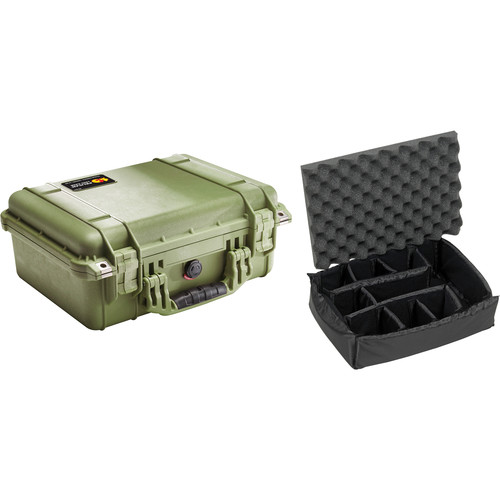 Pelican 1450 Case with Dividers (Olive Drab Green)
