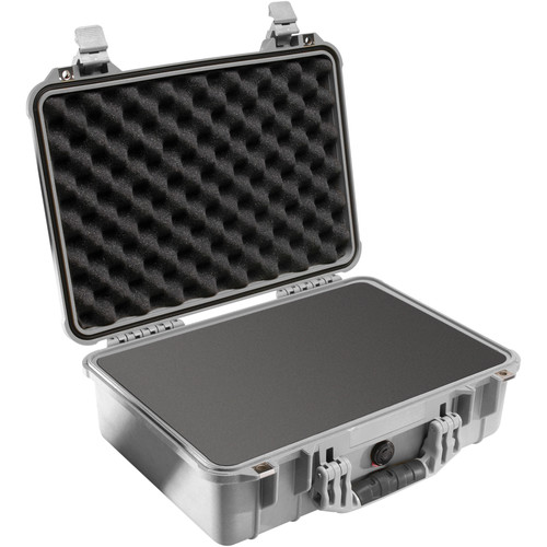 Pelican 1500 Case with Foam (Silver)
