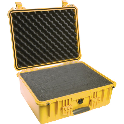 Pelican 1550 Protector Case with Pick and Pluck Foam Insert (Yellow)