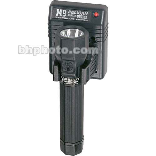 Pelican M9 Rechargeable Halogen Flashlight / 110V & 12V Charger (Black)