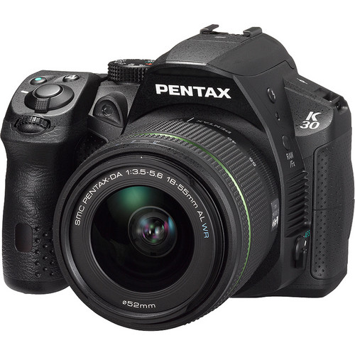 Pentax K-30 DSLR Camera with DA 18-55mm f/3.5-5.6 AL WR Zoom Lens (Black)