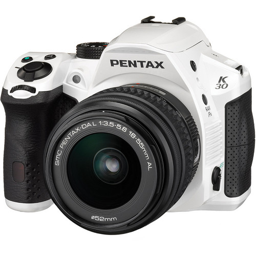 Pentax K30 DSLR Camera with 18-55mm AL Lens Kit (White) 15679