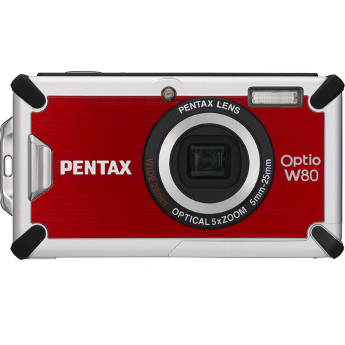 Pentax Optio W80 Digital Camera (Cardinal Red)