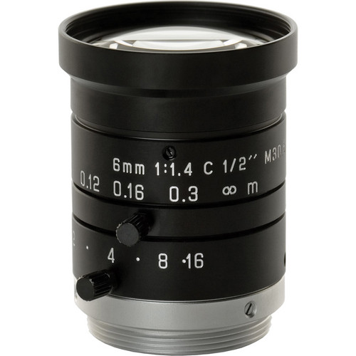 Pentax C60636KP 6mm, f/1.4 Manual Iris Lens
