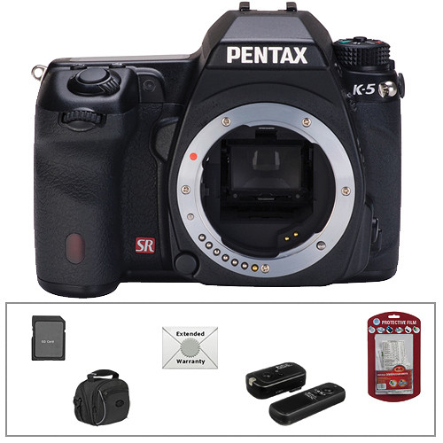 Pentax K-5 Digital SLR Camera (Body Only) (Black) with Basic Accessory Kit