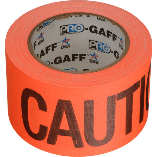 Permacel/Shurtape Permacel / Shurtape Caution Tape - Fluorescent Orange 3" x 25 yd' (22.8 m)
