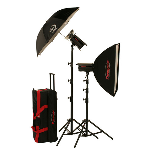 Photogenic 2,000W/s PowerLight Digital Travel Kit (120V)