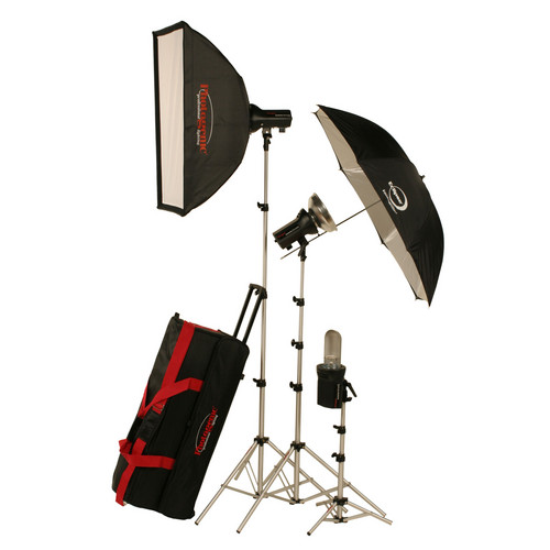 Photogenic AKC990BK 960W/s Portrait Studio 3 Light Soft Box Kit (AC/DC)