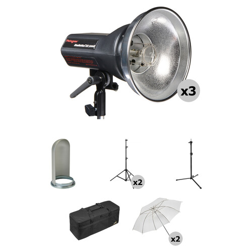 Photogenic StudioMax III Pro 3 Light Kit (120VAC/12VDC)