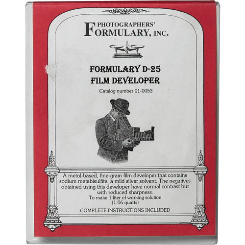 Photographers' Formulary D-25 Developer for Black & White Film - Makes 1 Liter