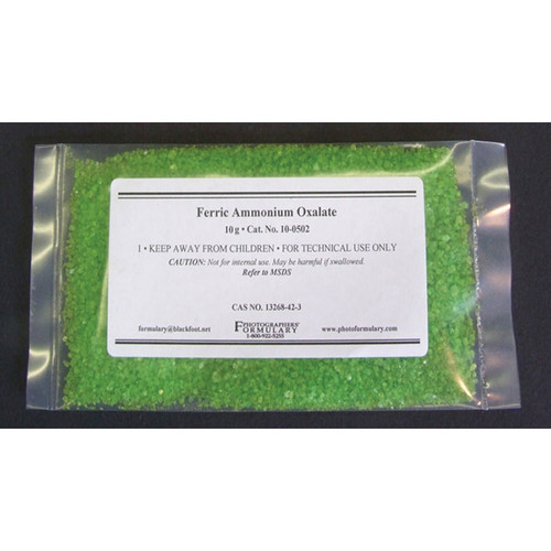 Photographers' Formulary Ferric Ammonium Oxalate (Class 6.1, 10g)