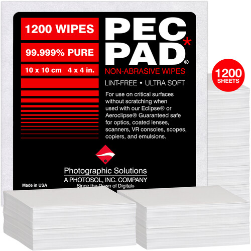 Photographic Solutions PEC-PAD Photo Wipes (4 x 4", 1200 Wipes)