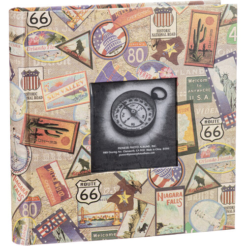 Pioneer Photo Albums DA200MAP-TS Map Frame Bi-Directional Memo Album (Travel Stickers)