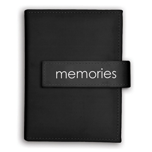 Pioneer Photo Albums Expressions Embroidered Strap Album - 4 x 6" ("Memories", Black)