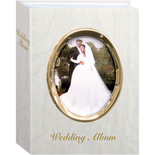 Pioneer Photo Albums WFM46-GT Oval Framed Wedding Album (Gold Frame with Inscribed "Wedding Album")