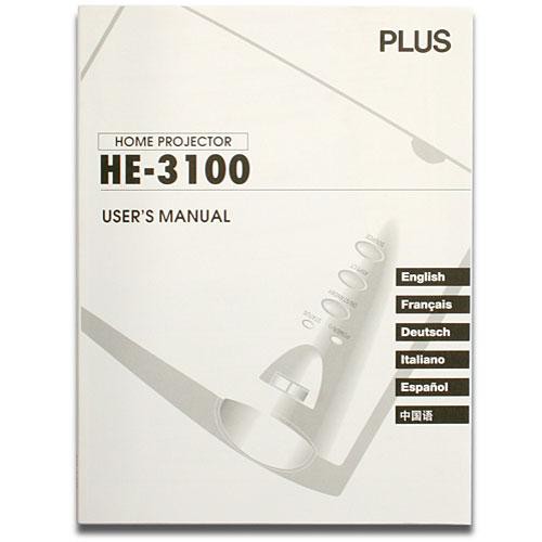 Plus 771-61-6000 User Manual for HE-3100 Piano Home Projector