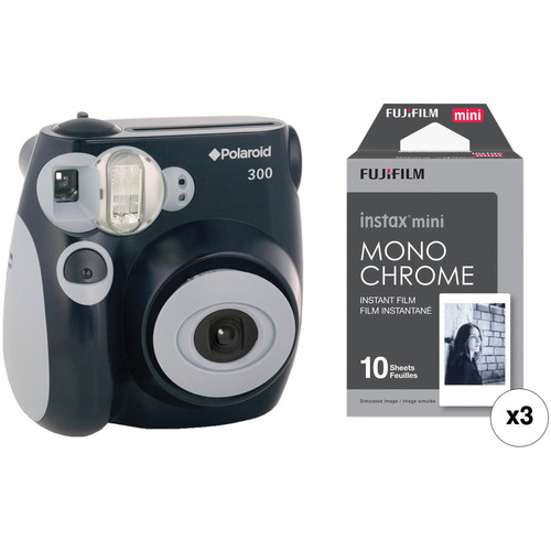 Polaroid 300 Instant Film Camera with Instant Film Kit (Black)