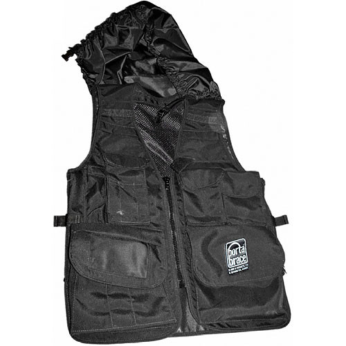 PortaBrace Video Vest with Hood (Medium, Black)