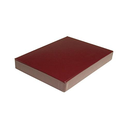 Print File Clamshell Leather Storage Box (8.75 x 11.25 x 1-3/8" ) (Burgundy)
