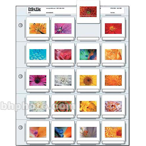 Print File Archival Storage Page for Slides