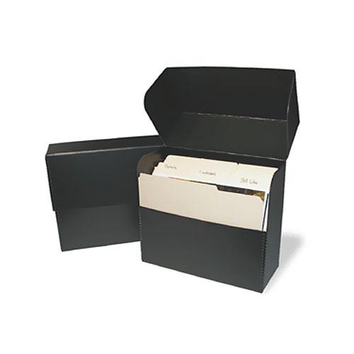 Print File DBLEGAL Metal Edge Legal Size Document Storage Box (15.25 x 10.25 x 5", Black)