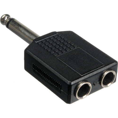 Pro Co Sound 340PC Male Phone to Two Female Phone Adapter (Mono)