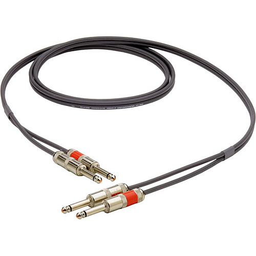 Pro Co Sound DK Dual Unbalanced 1/4" Keyboard Patch Cable - 5'