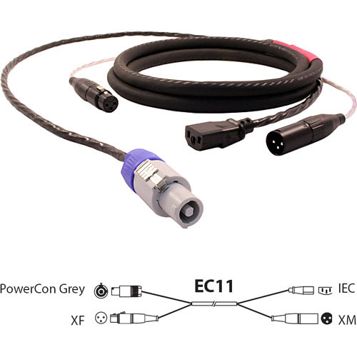 Pro Co Sound EC11 Siamese Twin AC and Audio Combo Cable (25')
