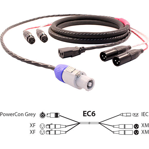 Pro Co Sound EC6 Siamese Twin AC and Audio Combo Cable (75')