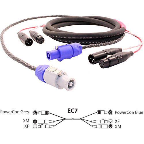 Pro Co Sound EC7 Siamese Twin AC and Audio Combo Cable (25')