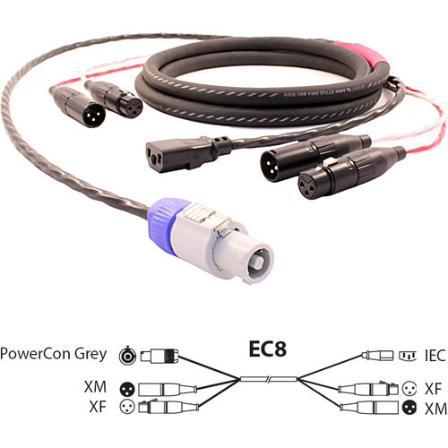 Pro Co Sound EC8 Siamese Twin AC and Audio Combo Cable (100')