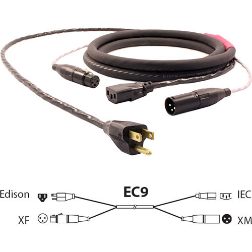 Pro Co Sound EC9 Siamese Twin AC and Audio Combo Cable (10')