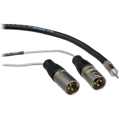 Pro Co Sound Stereo Mini to 2 XLR Male Soundcard Patch Y-Cable - 20'