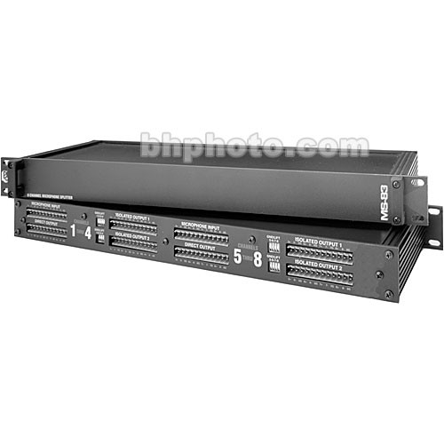 Pro Co Sound MS-83 - 8-Channel, 2-Way Microphone Splitter