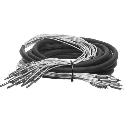 Pro Co Sound Analog Harness Cable 16x 1/4" TS Phone Male to 16x RCA Male - 20'
