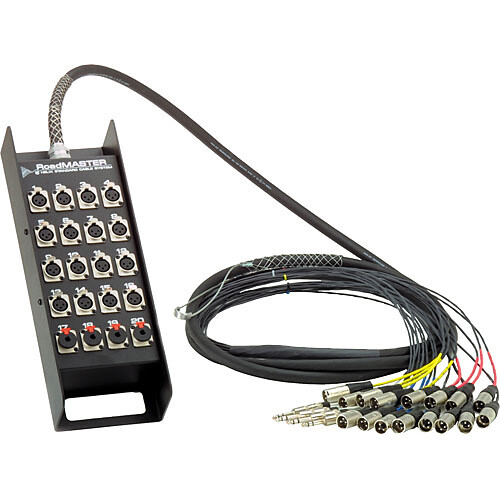 Pro Co Sound RoadMaster Snake 8 Channel Stagebox to Fanout (6x Send + 2x 1/4" TRS Stereo Phone Male Return) - 50'