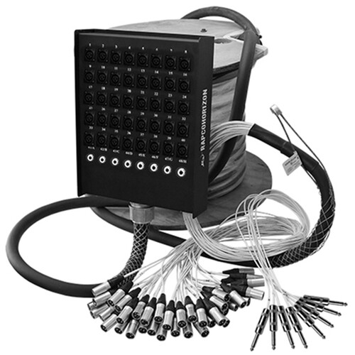 Pro Co Sound RoadMaster Snake 40 Channel Stagebox to Fanout (32x Send + 8x 1/4" TRS Stereo Phone Male Return) - 150'