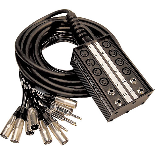 Pro Co Sound SMA Series Stage Snake 12 Channel Stagebox to Fanout 8x Send and 4x XLR Male Return (100')
