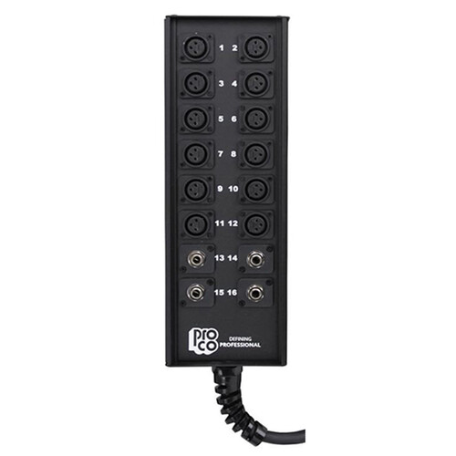 Pro Co Sound StageMaster Snake 16 Channel Stagebox to Fanout (12 x Send + 4 x 1/4" TRS Return) (75')