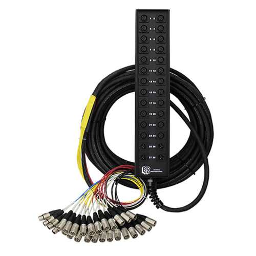 Pro Co Sound StageMaster Snake 28 Channel Stagebox to Fanout (24 x Send + 4 x XLR Male Return) (100')