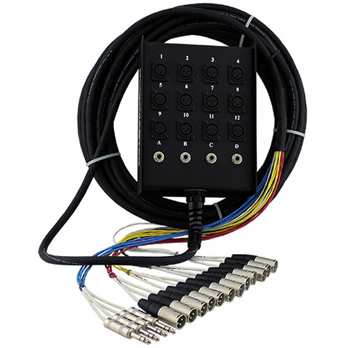 Pro Co Sound StageMaster Snake 20 Channel Stagebox to Fanout (16 x Send + 4 x 1/4" TRS Return) (100')