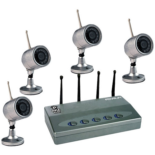 Pyle Home Wireless 4 Color Camera Surveillance Kit