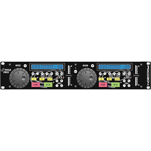 Pyle Pro PDCD204 Rack Mount Professional Dual CD Player with Jog Dial